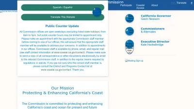 Screenshot of Coastal.ca.gov