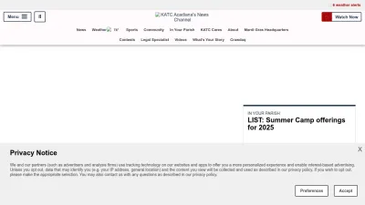 Screenshot of Katc.com