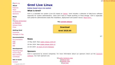 Screenshot of Grml.org