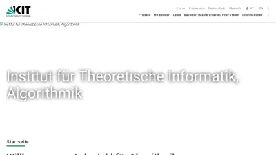 Screenshot of I11www.iti.kit.edu