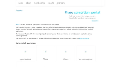 Screenshot of Consortium.pharo.org