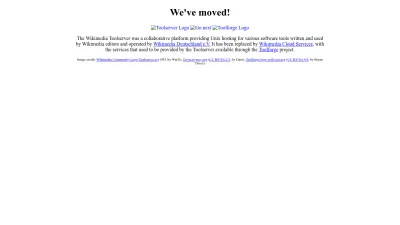 Screenshot of Toolserver.org