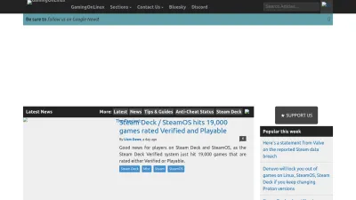 Screenshot of Gamingonlinux.com