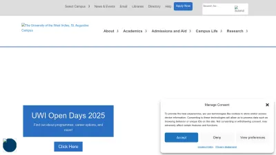 Screenshot of Sta.uwi.edu