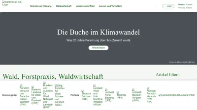 Screenshot of Waldwissen.net