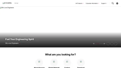 Screenshot of Global.kyocera.com