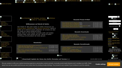 Screenshot of Worldofgothic.de