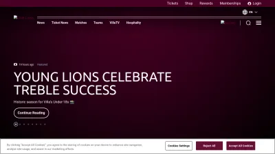 Screenshot of Avfc.co.uk