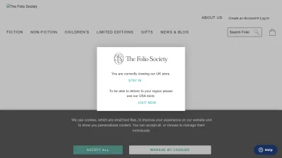 Screenshot of Foliosociety.com