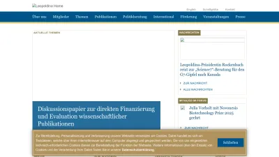 Screenshot of Leopoldina.org