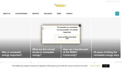 Screenshot of Ren21.net