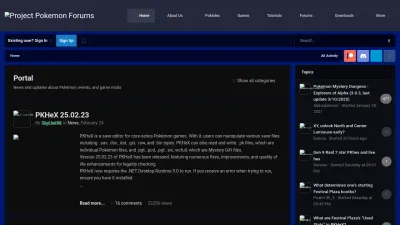 Screenshot of Projectpokemon.org
