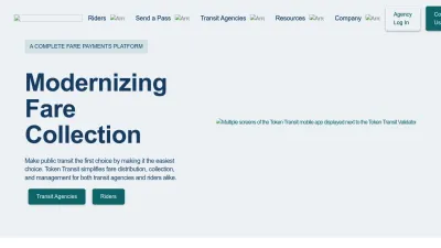 Screenshot of Tokentransit.com