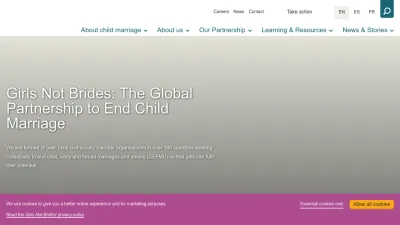 Screenshot of Girlsnotbrides.org