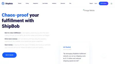 Screenshot of Shipbob.com