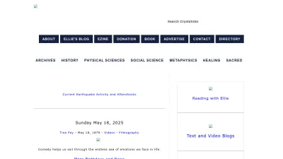 Screenshot of Crystalinks.com