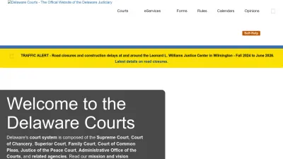 Screenshot of Courts.delaware.gov