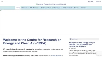 Screenshot of Energyandcleanair.org