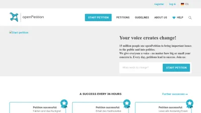 Screenshot of Openpetition.de
