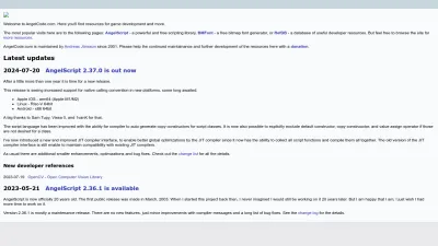 Screenshot preview of angelcode.com