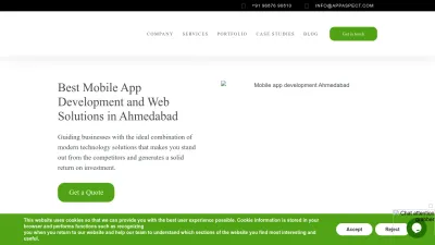 Screenshot of Appaspect.com