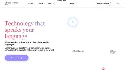 Screenshot of Commonvoice.mozilla.org