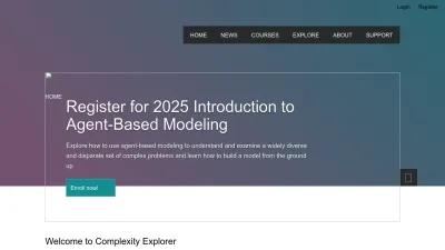 Screenshot of Complexityexplorer.org
