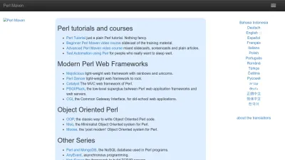 Screenshot of Perlmaven.com