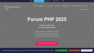 Screenshot of Event.afup.org