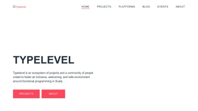 Screenshot of Typelevel.org