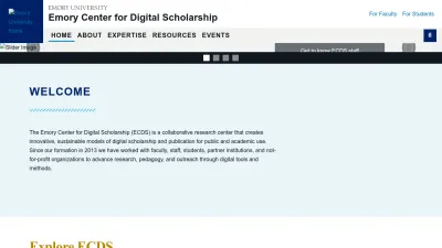 Screenshot of Digitalscholarship.emory.edu