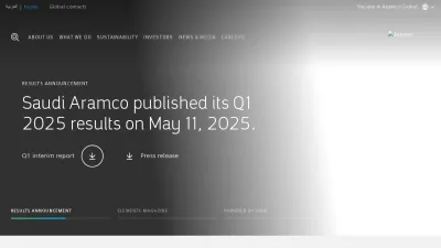 Screenshot of Aramco.com