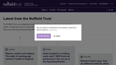Screenshot preview of nuffieldtrust.org.uk