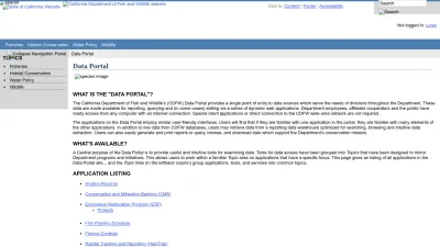 Screenshot of Nrm.dfg.ca.gov