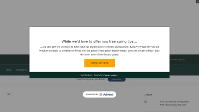 Screenshot of Golf.com