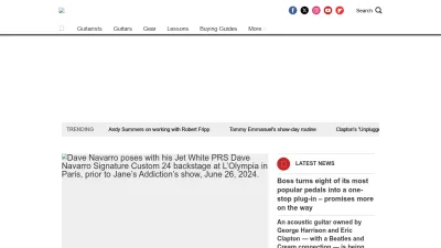 Screenshot of Guitarplayer.com