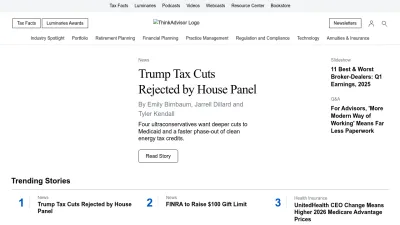 Screenshot of Thinkadvisor.com
