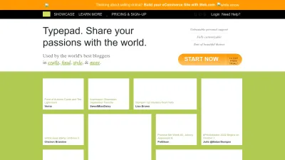 Screenshot of Typepad.com