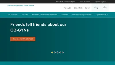 Screenshot of Wakehealth.edu