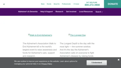 Screenshot of Act.alz.org