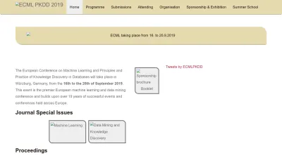 Screenshot of Ecmlpkdd2019.org