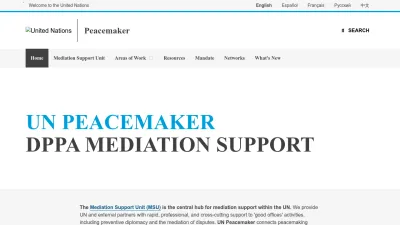 Screenshot of Peacemaker.un.org