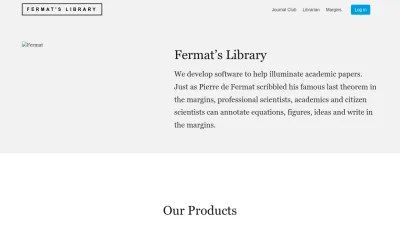 Screenshot of Fermatslibrary.com