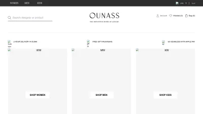 Screenshot of Ounass.ae