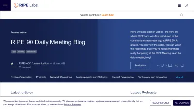 Screenshot of Labs.ripe.net
