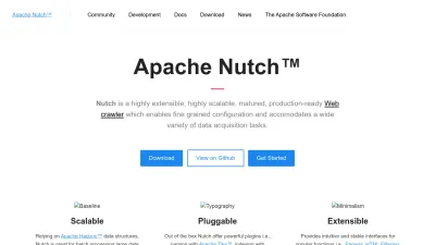 Screenshot of Nutch.apache.org