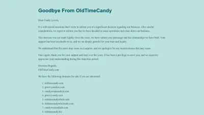 Screenshot of Oldtimecandy.com