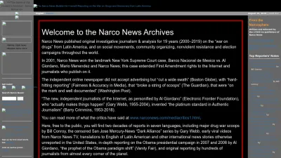 Screenshot of Narconews.com