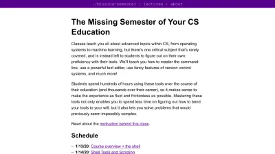 Screenshot of Missing.csail.mit.edu