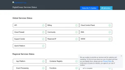 Screenshot of Status.digitalocean.com
